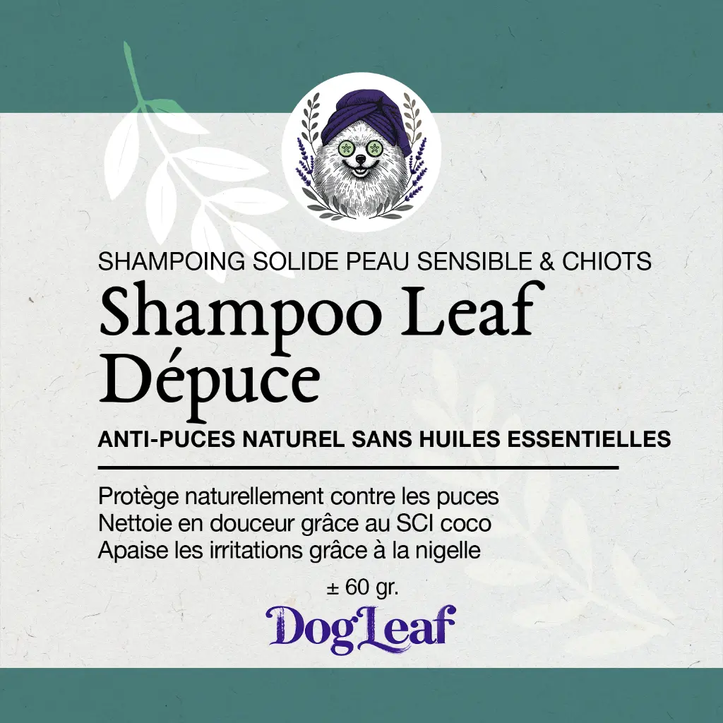 Etiquette Shampoo Leaf DÉPUCE.webp